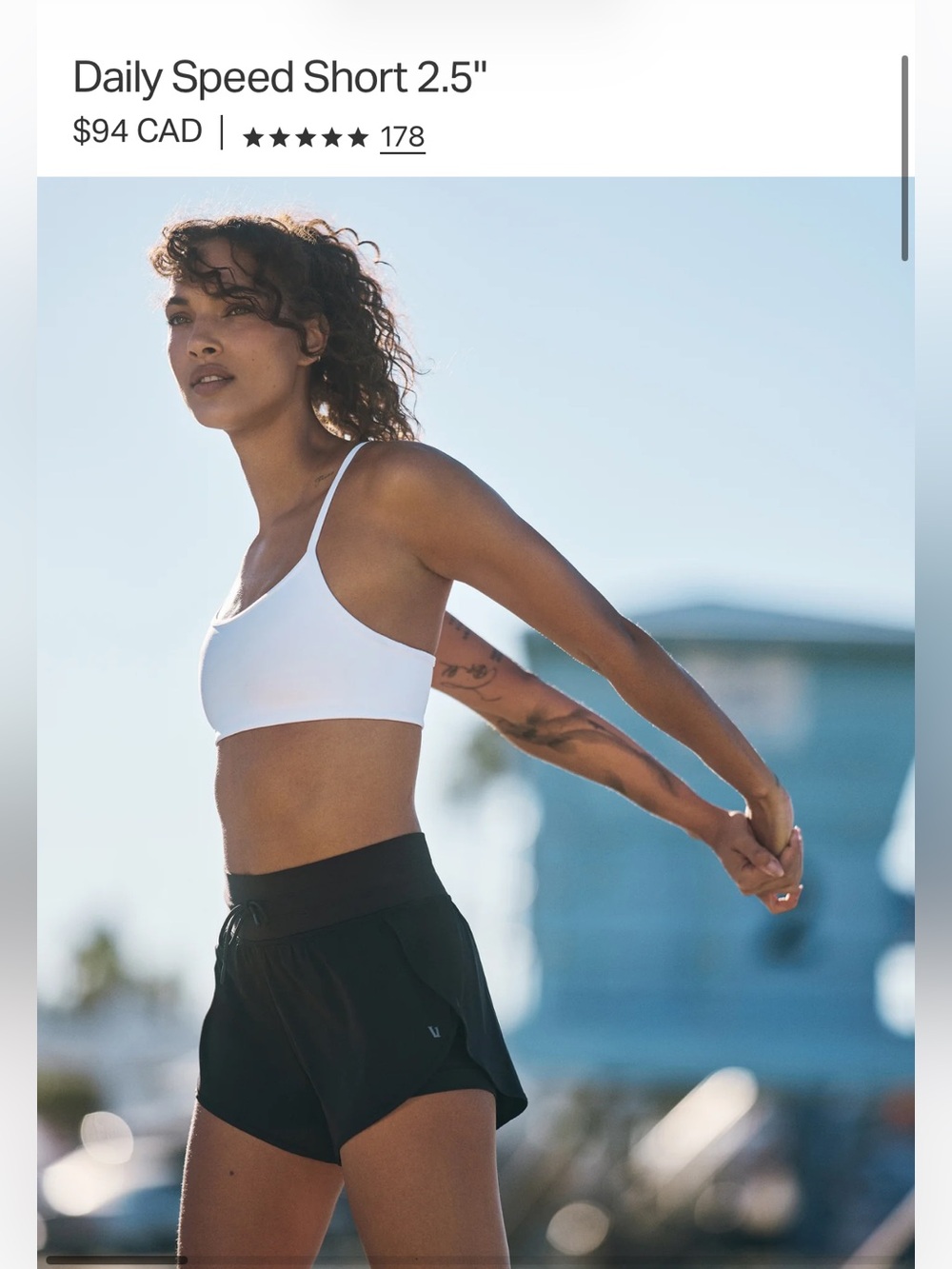 Vuori daily speed short xs